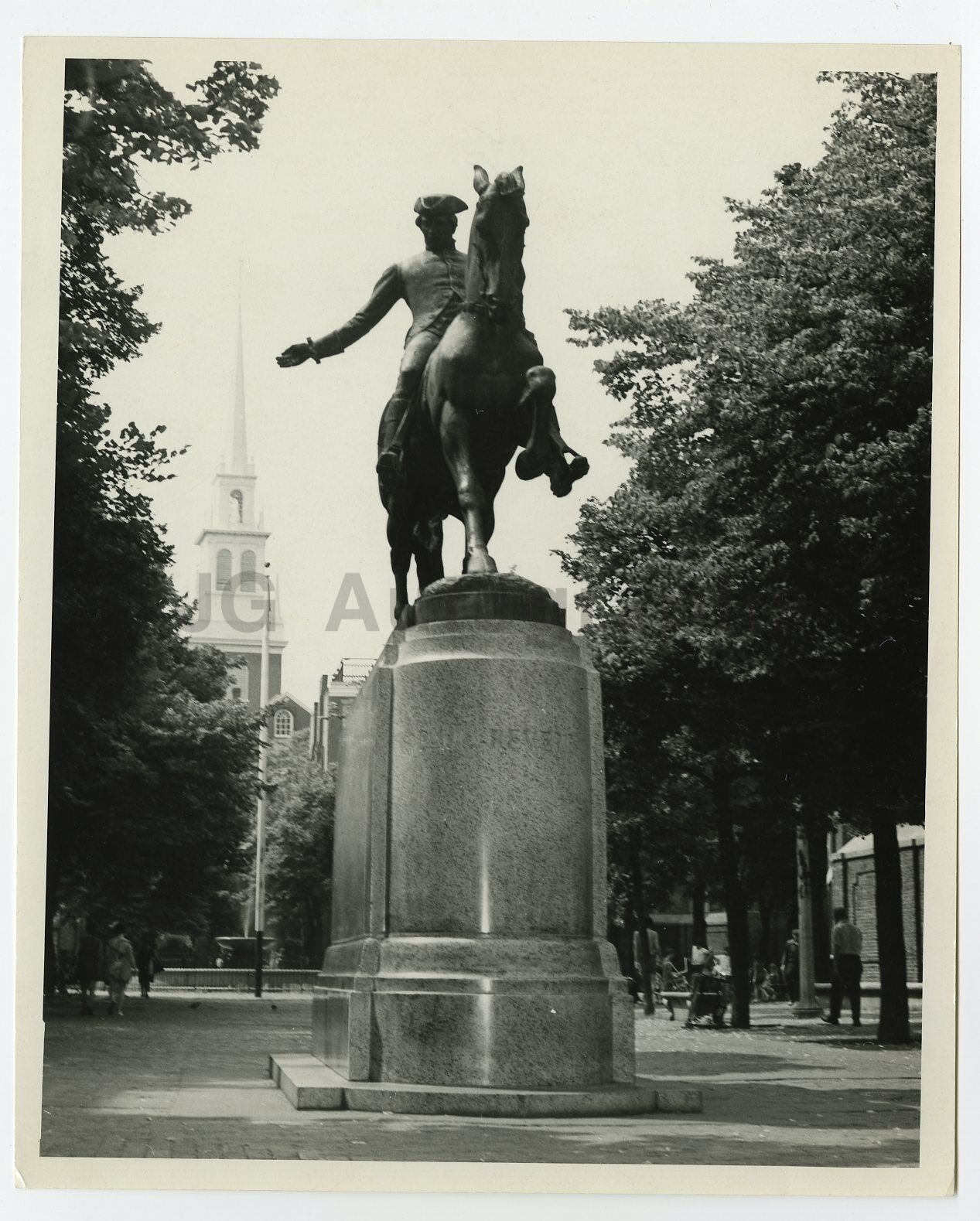 Massachusetts History - Paul Revere Statue - Vintage 8x10 Photo Poster painting - Boston, MA