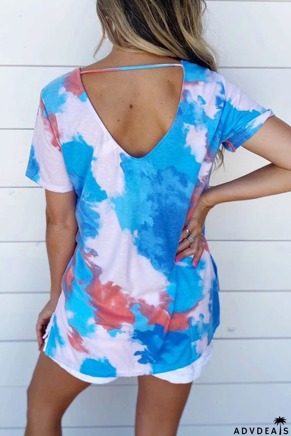 Cage Detail Tye Dye Top