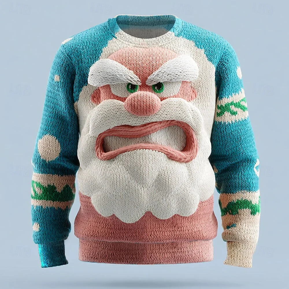 3D Print Unisex Crew Neck Christmas Ugly Sweatshirt-inspireuse