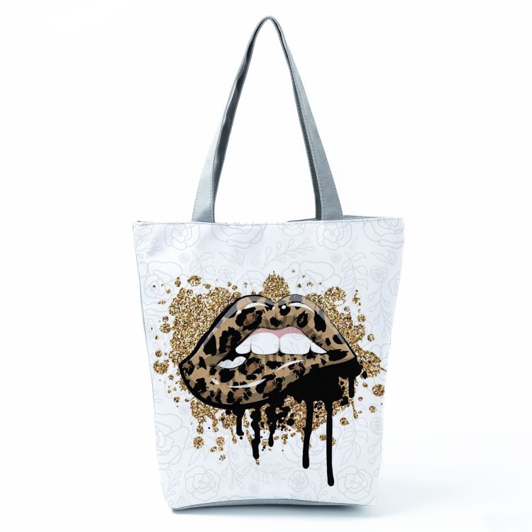 Zipped Tote Bag - Halloween Floral Skull