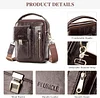 BAIGIO Men's Leather Shoulder Bag Vintage Men Cross Body Bag Sling Crossbody Handbag for Hanging Classic Casual Top Handle Bag for Business Work Travel