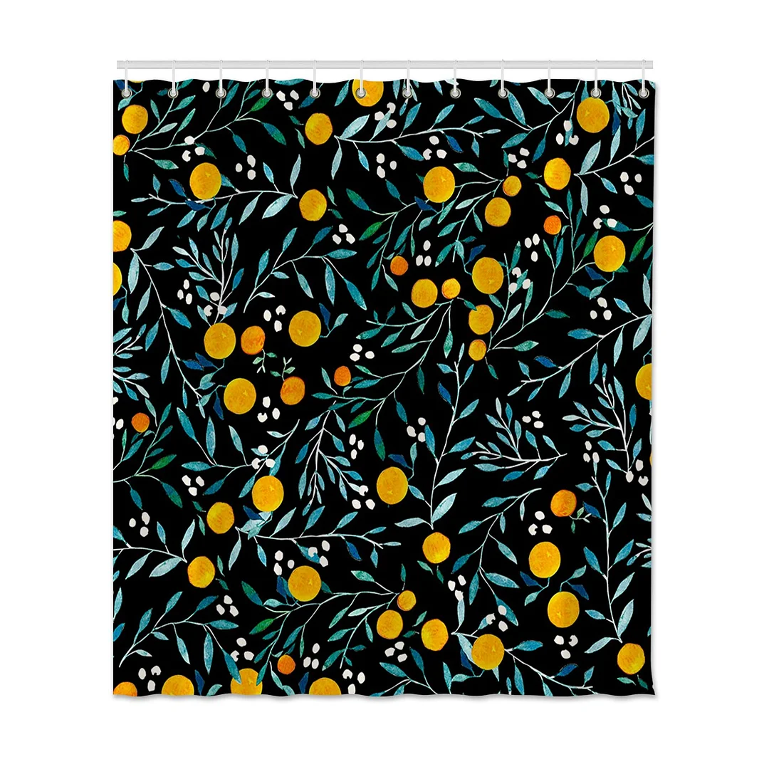 Shower Curtain Printed Lemons For Bathroom Waterproof Shower Curtain Set Home Decor Polyester Bath Shower Curtain With Hooks