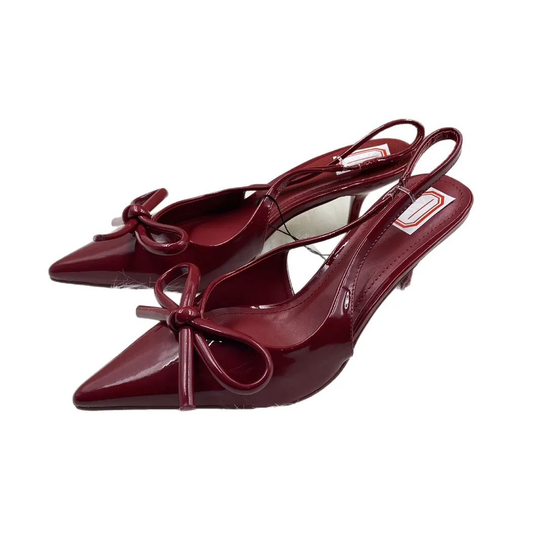 Breakj Breakj Spring New Pointed Bow Temperament High Heel Shoes Fashion After The Empty Single Shoe Woman