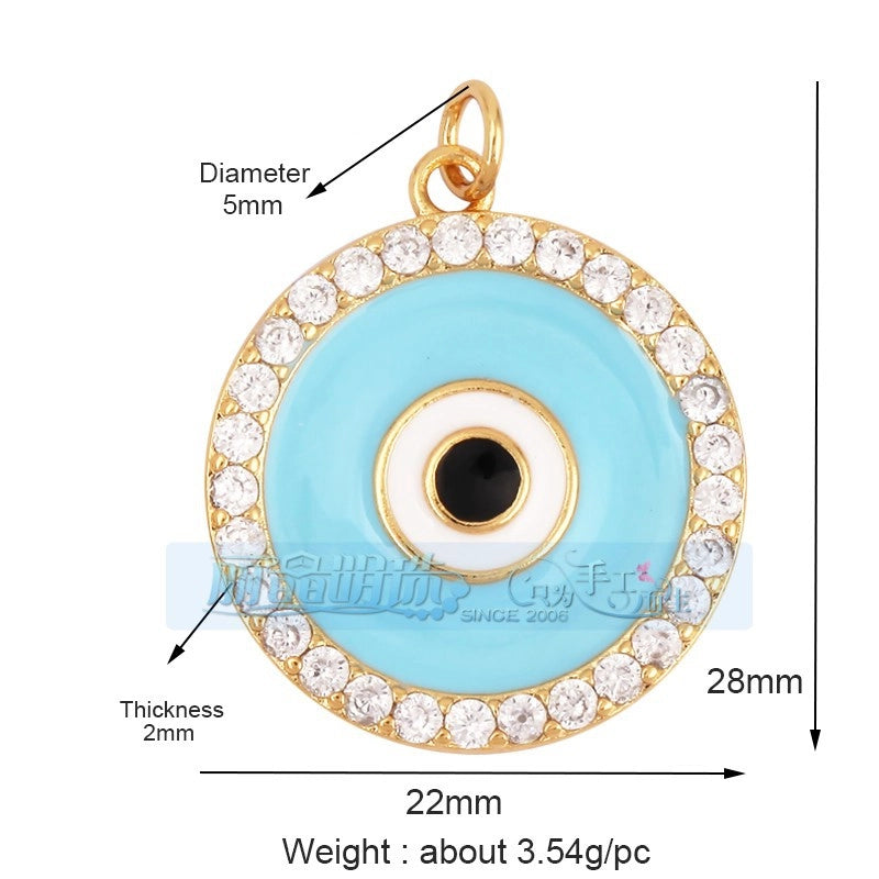 1 Piece Copper Devil’s Eye Pendant Jewelry Accessories
