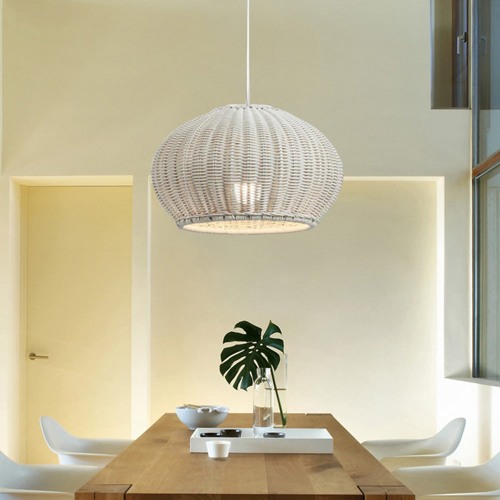Modern Rattan Lantern Pendant Light