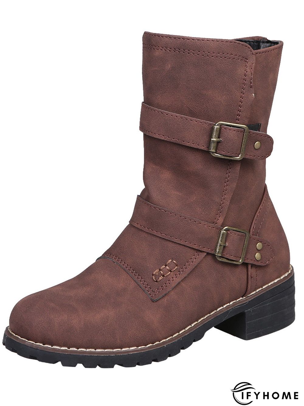 Vintage Split Joint Buckle Boots | IFYHOME