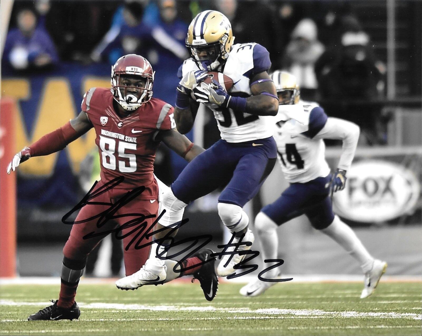 BUDDA BAKER HAND SIGNED WASHINGTON HUSKIES 8X10 Photo Poster painting W/COA