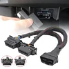 OBD2 Extension Cable 16Pin OBD2 Male To Dual Female Elbow Extension Cable 12-24V