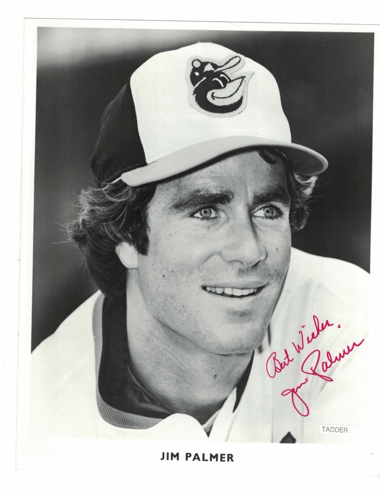 Jim Palmer Baltimore Orioles Vintage Signed 8x10 Tadder Photo Poster painting WOur COA