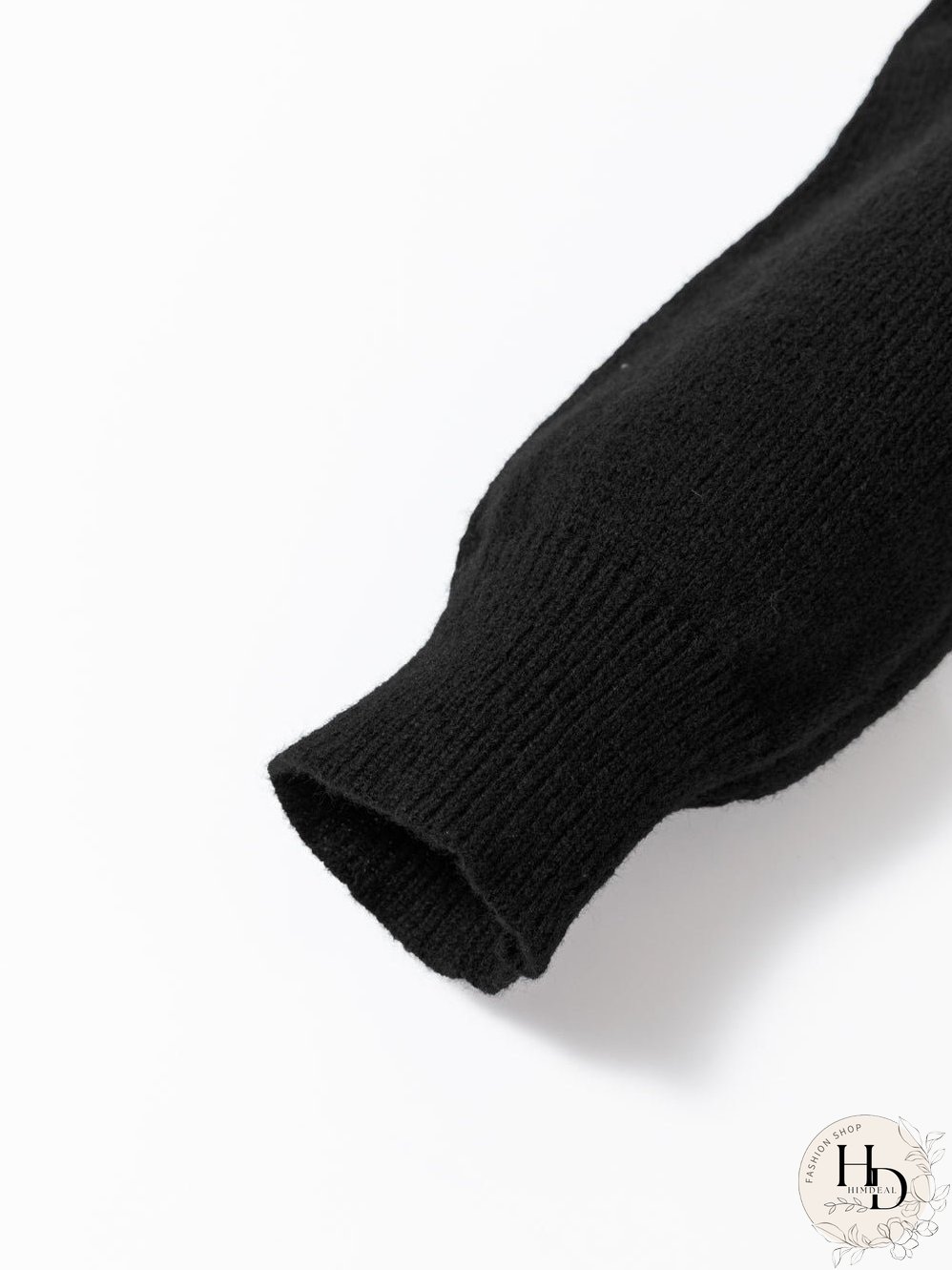 Heartfelt Black Graphic Round Neck Sweater