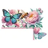 (US Local)Flowers Butterflies 5D DIY Wooden Diamond Painting Door Topper for Party (Right)