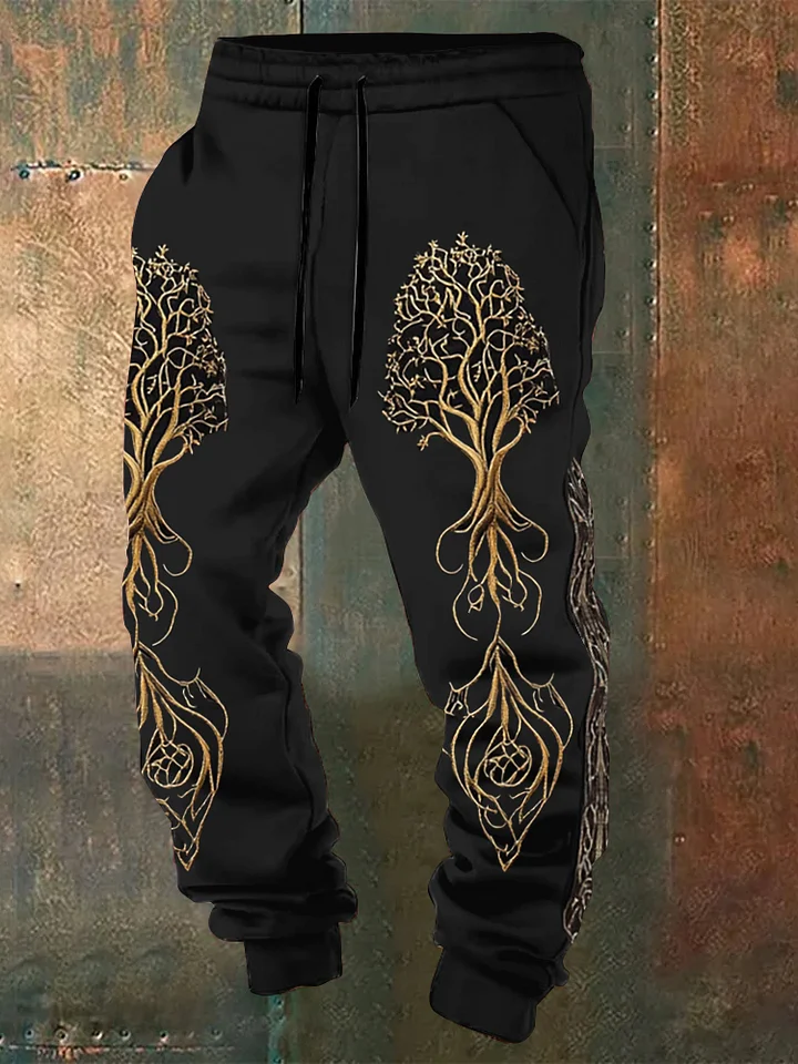 Men's Viking Unisex Tree Of Life Graphics Jogging Pants / Rvogue / Rvogue