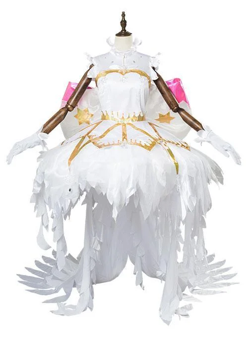 Cardcaptor Sakura Clear Card Sakura Kinomoto Snow Angel Fancy Dress Cosplay Costume