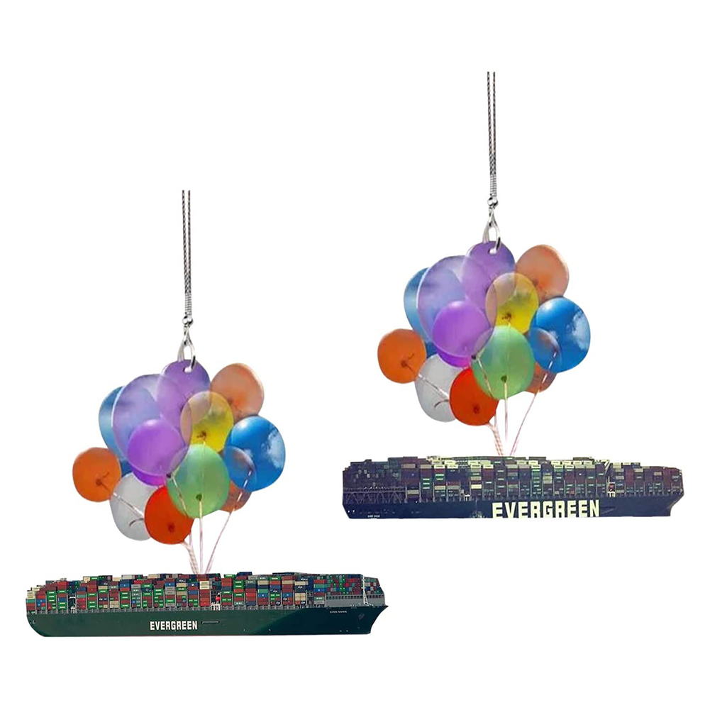 

Colorful Balloon Cargoship Pendant Acrylic Hanging Ornaments Backpack Decor, Black, 501 Original