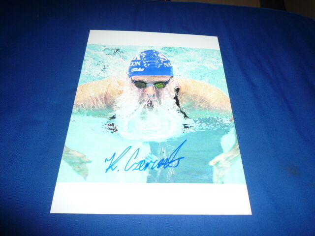 KONRAD CZERNIAK signed autograph In Person 8x11 (20 x28 cm) SWIM star Poland