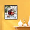 Street Scene In Paris-16CT Stamped Cross Stitch Egyptian Cotton 28*31cm/11.02*12.2in