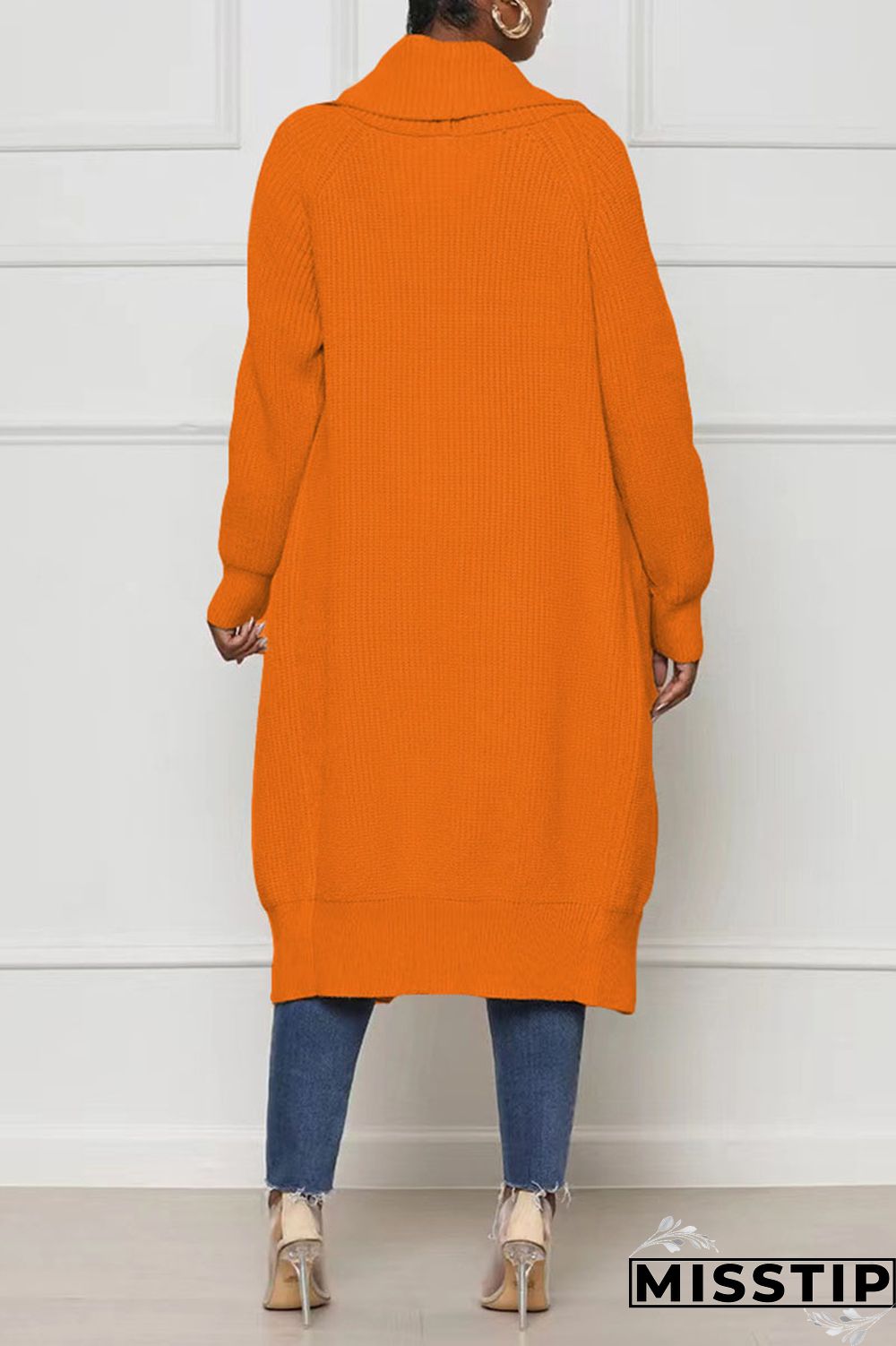 Black Casual Solid Patchwork Cardigan Collar Outerwear