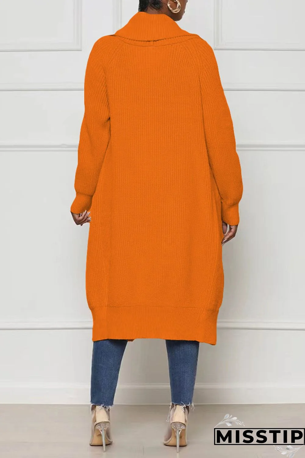 Black Casual Solid Patchwork Cardigan Collar Outerwear