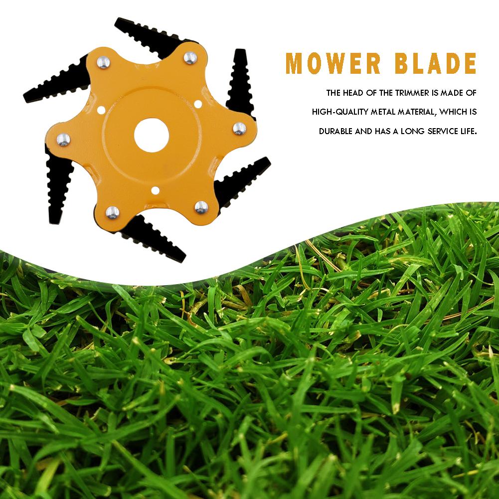 6 Teeth Blade Brush Cutter Blade Grass Trimmer Head for Lawn Mower (Yellow) от Cesdeals WW