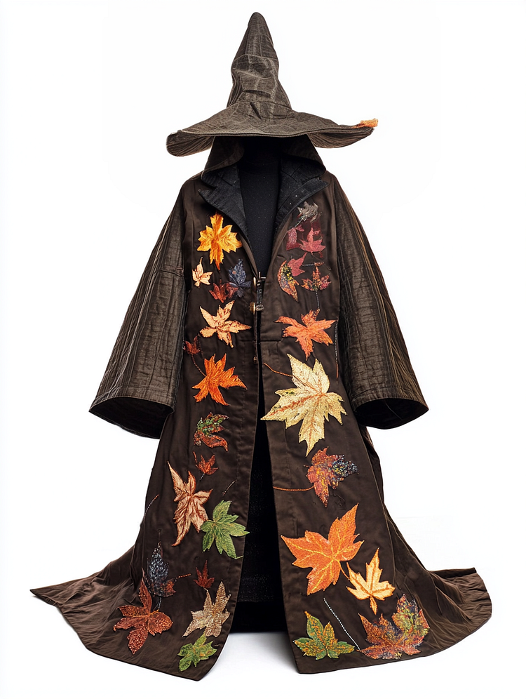 Maple leaf long wizard cape  e2d2