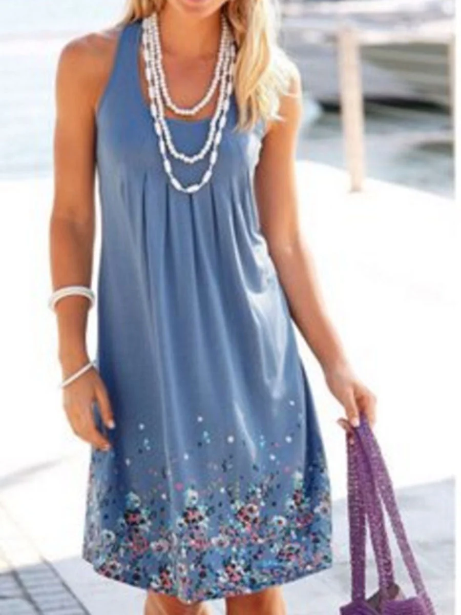 Sleeveless Floral Dress
