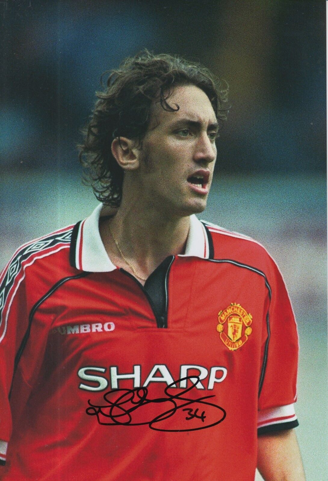 Jonathan Greening Hand Signed Manchester United 12x8 Photo Poster painting 1.