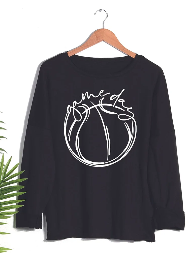 Basketball game day Sweatshirt-00857-Annaletters
