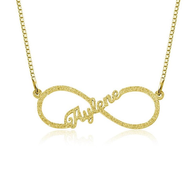 Collar con 1 nombre personalizado de plata 925 Forever Love Infinity para ella