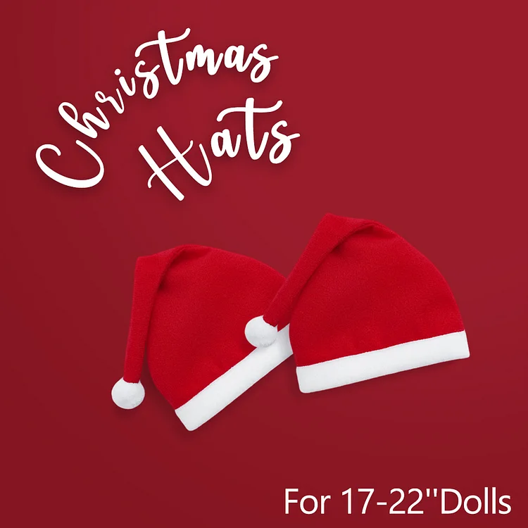17-22" Christmas Hats for Reborn Baby Dolls