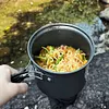 2Pcs Camping Cooking Pot Aluminum Alloy Backpacking Pot Gear for Trekking Hiking