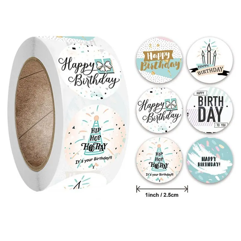 500pcs 1inch Thank You Stickers Round Seal Label Stationery Stickers Wedding Birthday Party Decoration Handmade Christmas Gifts