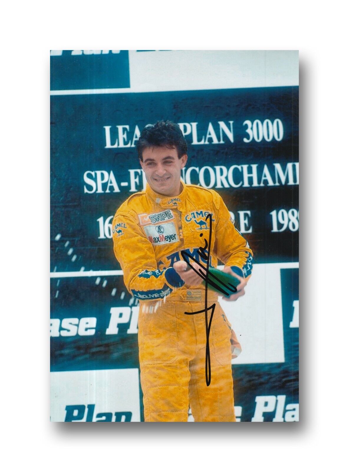 JEAN ALESI HAND SIGNED 12X8 Photo Poster painting PODIUM F1.