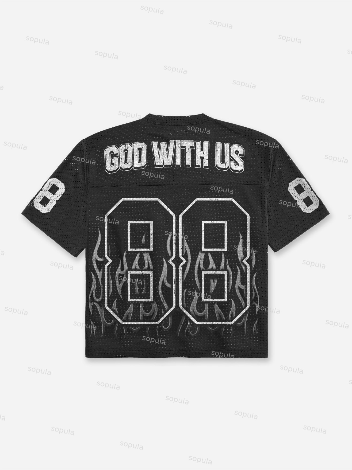 God With Us Blokecore Mesh Football Jersey T-shirt - SOPULA