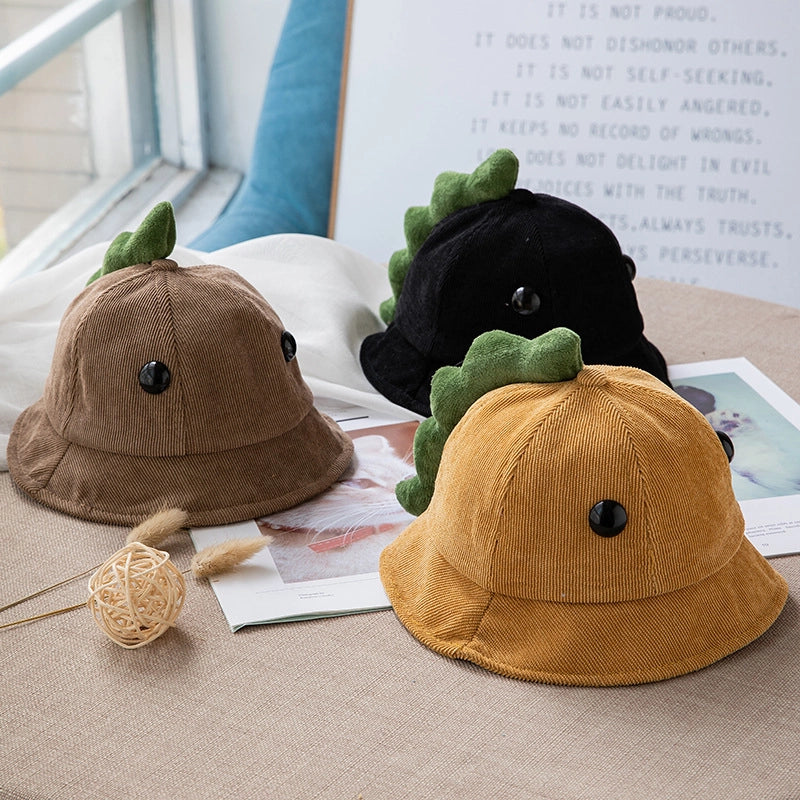 Autumn And Winter Baby Fisherman Hat Korean Style Cute Dinosaur Boys’ Basin Hat Fashion Girl’s Sun Hat Children MZ8263
