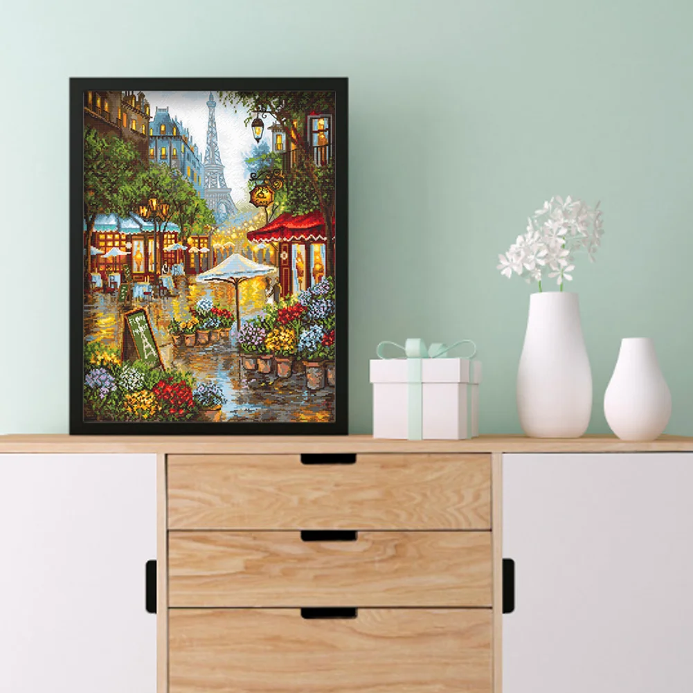 14CT Full Stamped Cross Stitch - Paris(Canvas|40*50CM)