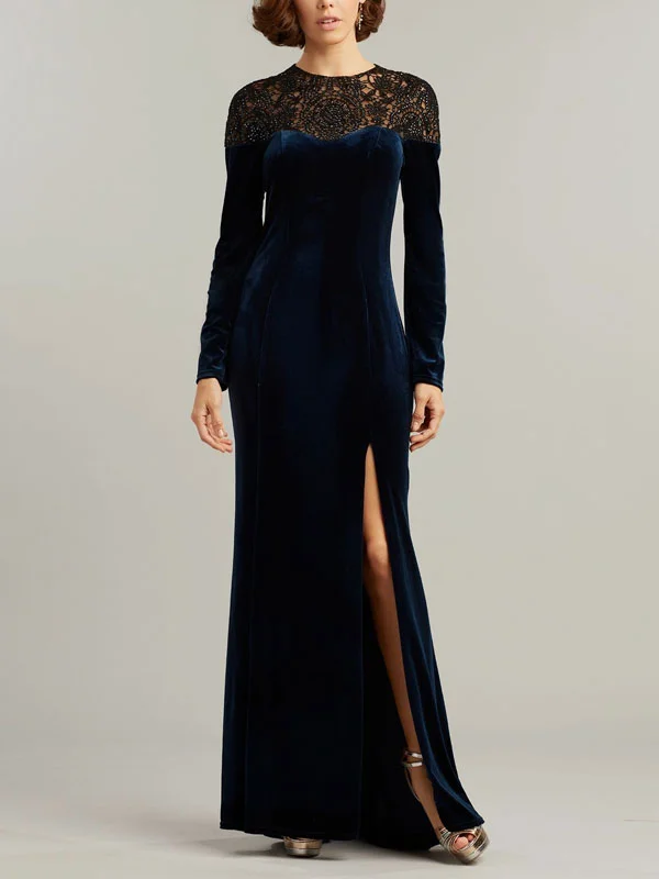 Elegant velvet exquisite ladies' dress