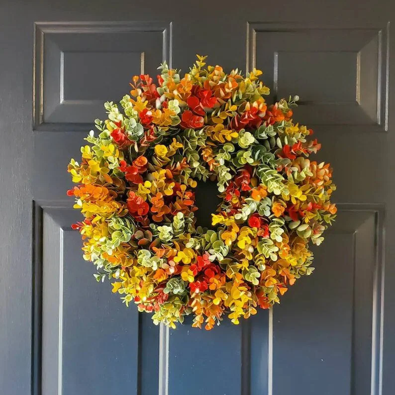 Fall Eucalyptus Farmhouse Wreath