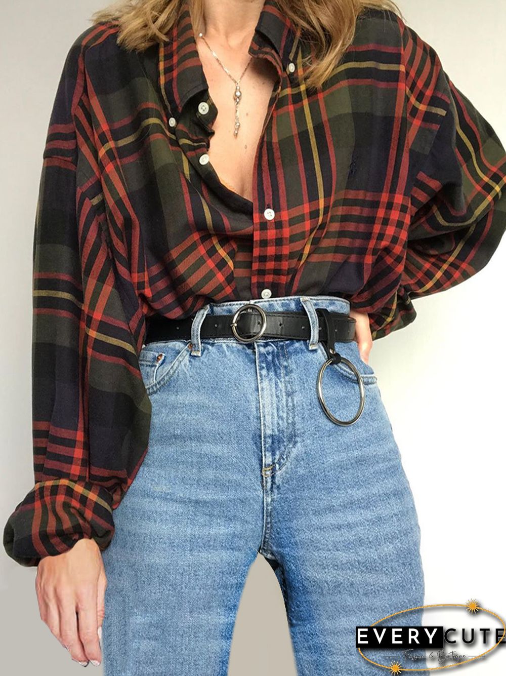 Vintage Plaid Ladies Shirt