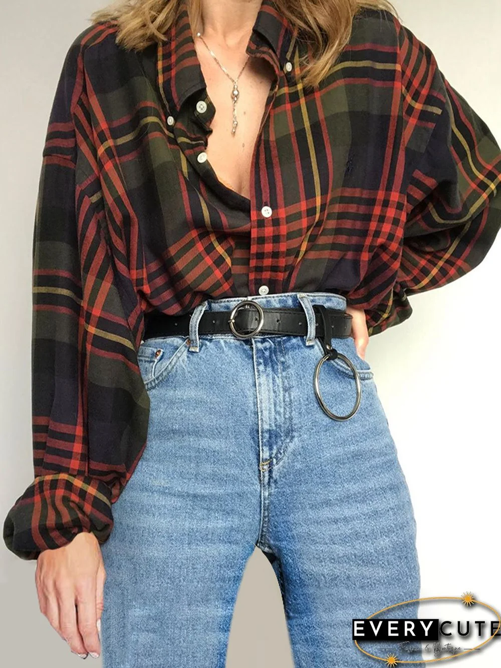Vintage Plaid Ladies Shirt