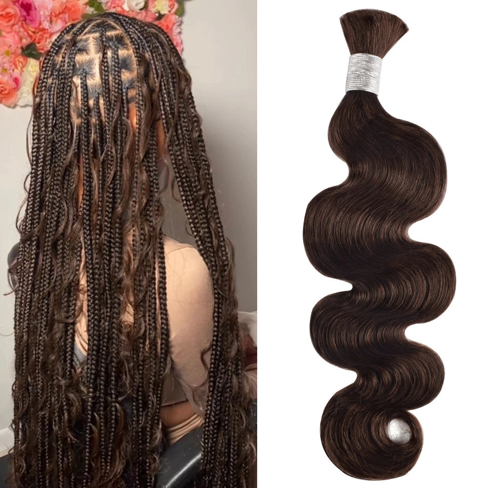 #2 Body Wave Hair Bulk | For Braiding | 100% Human Hair | BORUIHAIR
