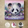 DIY Pearl Painting Cute Panda for Home Wall Decor with Frame(25x25cm)
