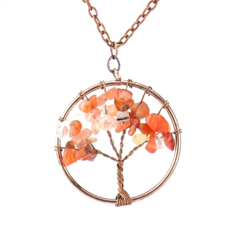 Retro Tree Agate Plating Pendant Necklace 1 Piece