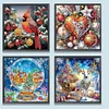 (US Local)4Pack Xmas-Crystal Rhinestone Diamond Painting(30x30cm)