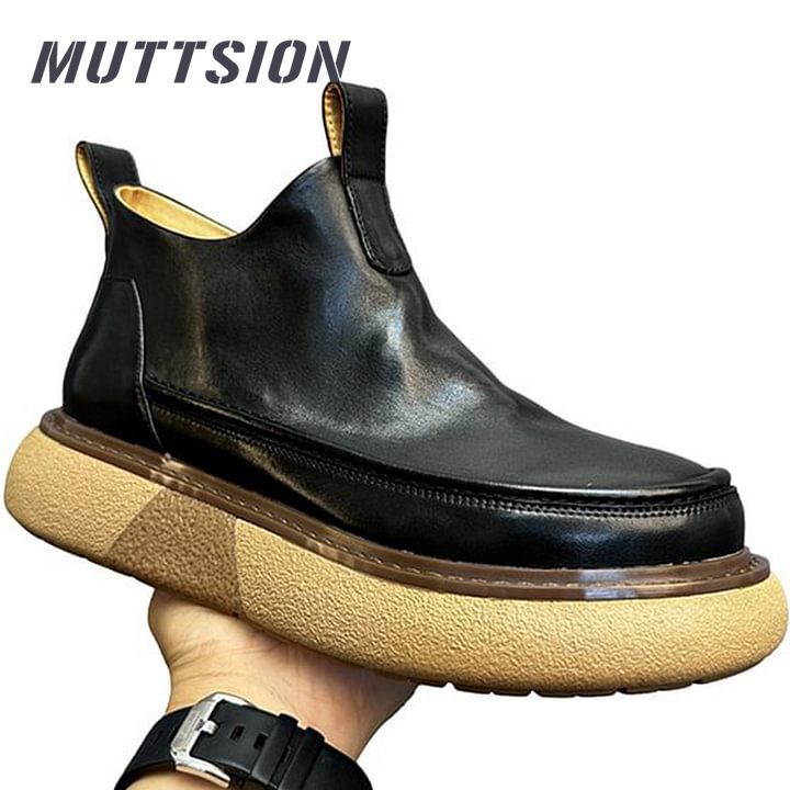 MUTTSION  Horsehide British Style Chelsea Short Boots MUTTSION.COM MUTTSION