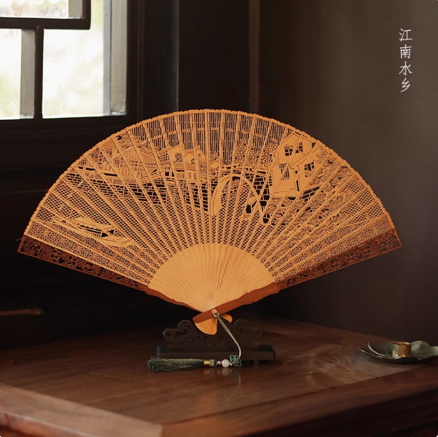 Chinese Wood Carving Folding Fan: A Graceful Masterpiece of Traditional Craftsmanship