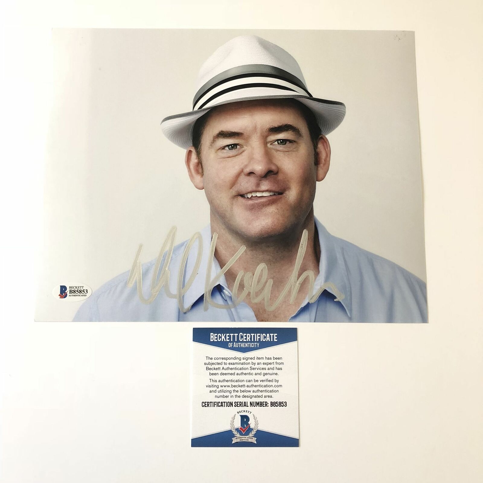 Dave Koechner signed 8x10 Photo Poster painting BAS Beckett Autographed