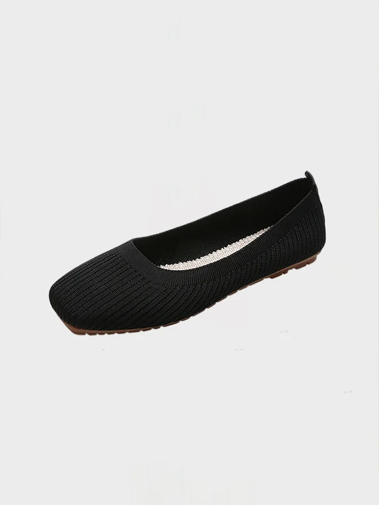 Square Toe O-Cut Flats