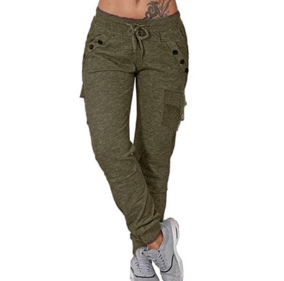 Autumn And Lace-up Large Size Loose Sports Side Seam Ankle Banded Pants