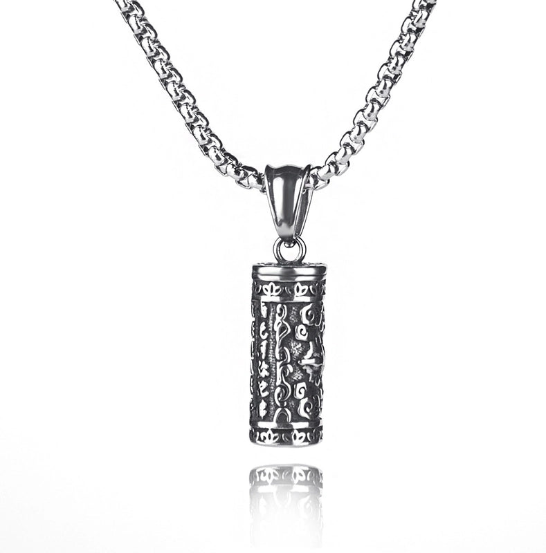 Retro Punk Cross Axe Alloy Titanium Steel Iron Plating Men’s Pendant Necklace Men Pendant Necklaces