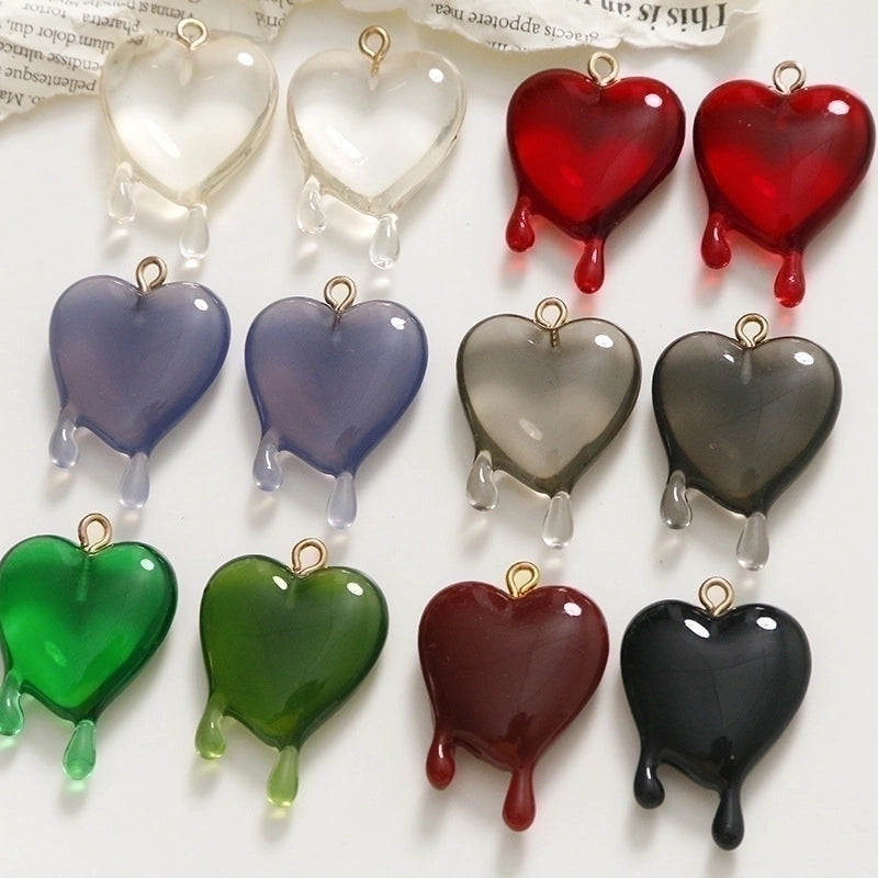 Minimalist Heart Shape Resin Polishing Charms
